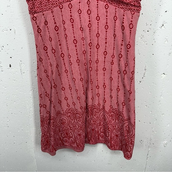 Athleta Women’s Size Medium Dhara Red Burnout Lined Dress - Picture 4 of 10